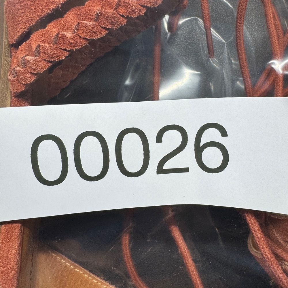 Lucky Brand Women’s Brocki Woven Orange Leather Wrap Flats Shoes Size 9 - Picture 11 of 11